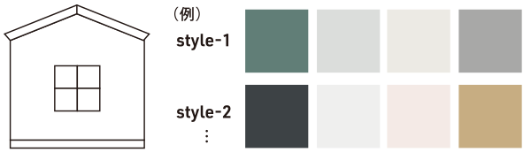 外装の素材とカラーを選ぶ